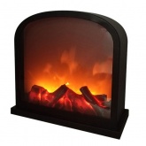 Светодиодный камин Шале с эффектом живого огня 30х13х28см, питание от батарейки 3хС или от USB