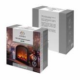 Светодиодный камин Шале с эффектом живого огня 30х13х28см, питание от батарейки 3хС или от USB