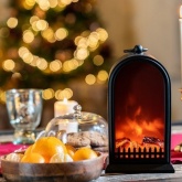 Светодиодный камин Фьюжн с эффектом живого огня 14,7х11,7х25см, питание от батарейки 2хС/USB