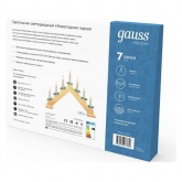 Светильник светодиодный Gauss Новогодняя горка серия Holiday, 7 LED свечей, 0,1Wx7, тёплый свет