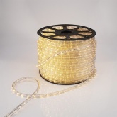 Светодиодный дюралайт 2W теплый белый 24 LED/1,6Вт/м, эффект мерцания, D13мм, бухта 100м