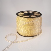 Светодиодный дюралайт 2W теплый белый 36 LED/1,6Вт/м, эффект мерцания, D13мм, бухта 100м