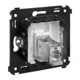 Компьютерная розетка RJ-45 в стену DKC Avanti кат.5e одинарная экранированная, белое облако