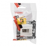 Компьютерная розетка RJ-45 в стену DKC Avanti кат.5e одинарная экранированная, белое облако