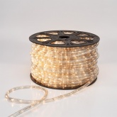 Светодиодный дюралайт 3W теплый белый 24 LED/1,6Вт/м, свечение с динамикой, D13мм, бухта 100м