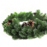 Еловый венок с шишками Neon-Night диаметр 45см, Литой