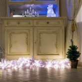 Белоснежный еловый шлейф Neon-Night Длина 270 см, диаметр 26 см