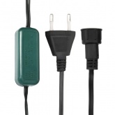 Еловый шлейф искуственный, Длина 270 см, диаметр 26 см, Теплое белое свечение