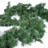 Еловый шлейф искуственный, Длина 270 см, диаметр 26 см, Теплое белое свечение