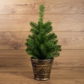 Елочка Neon-Night 45см в пластиковом горшке, Литая