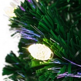 Новогодняя Ель с шишками 150 см фибро-оптика теплый белый цвет