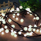 Светодиодная новогодняя гирлянда ЭРА ЕNIG - 24 Жемчужная ветвь, нить, 2,4м, холодный свет, 72 LED