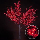 Светодиодное дерево Сакура, 600LED 36W 12V L2.4m крона 1.72m красный IP44 трансформатор в комплекте