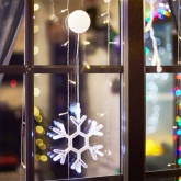 Фигура светодиодная Neon-Night Снежинка на присоске с подвесом, цвет белый, батарейки 3AAA.