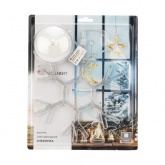 Фигура светодиодная Neon-Night Снежинка на присоске с подвесом, цвет белый, батарейки 3AAA.