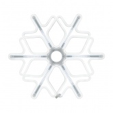 Фигура Снежинка из гибкого неона с эффектом тающих сосулек, 60х60 см, цвет свечения белый IP65