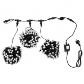 Гирлянда LED Клип-лайт - мультишарики, 24V, 3 нити по 20 м, свечение с динамикой, цвет диодов RGB