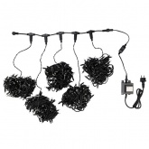 Гирлянда LED Клип-лайт, 24V, 5 нитей по 20 метров, цвет диодов теплый белый, Flashing (белый)