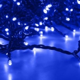 Гирлянда LED Клип-лайт, 24V, 5 нитей по 20 метров, цвет диодов синий, Flashing (белый)
