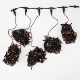 Гирлянда LED Клип-лайт, 24V, 5 нитей по 20 метров, цвет диодов желтый, Flashing (белый)