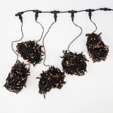 Гирлянда LED Клип-лайт, 24V, 5 нитей по 20 метров, цвет диодов желтый