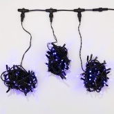 Гирлянда LED Клип-лайт, 24V, 3 нити по 10 метров, цвет диодов синий