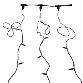 Гирлянда LED Клип-лайт, 24V, 3 нити по 20 м, свечение с динамикой, цвет диодов синий