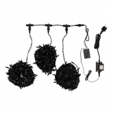 Гирлянда LED Клип-лайт, 24V, 3 нити по 20 м, свечение с динамикой, цвет диодов красный