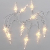 Гирлянда Navigator 80 721 NGF-D016-10WW-2AA сосульки прозрачные, на батарейках, тёплый свет