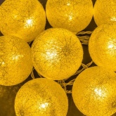 Гирлянда фигурки 14 048 NGF-D010-10WW-2AA золотые шарики (ткань) постоянное свечение, теплый белый