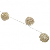 Гирлянда Navigator 80 717 NGF-D012-10WW-2AA шарики плетёные деревянные, на батарейках, тёплый свет