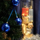 Светодиодная гирлянда Feron CL570 линейная желтый 20LED 2м+0.5м IP20 питание от батареек 2хАА