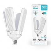 Светодиодная лампа-светильник Gauss Basic 30W 4000K 220V E27 2900Lm Клевер-4 LED холодный свет