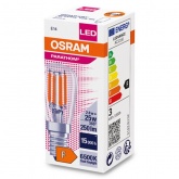 Лампа светодиодная для холодильника Osram PT2625 2,8W/865 220-240V CL E14 250Lm d63x26mm Filament