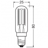 Лампа светодиодная для холодильника Osram PT2625 2,8W/827 230V CL E14 250lm Filament