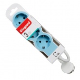 Удлинитель Стандарт 16А 3x2К+З с кабелем 1,5м бело-голубой Legrand