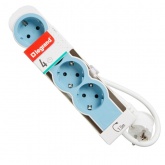 Удлинитель Стандарт 16А 4x2К+З с кабелем 1,5м бело-голубой Legrand