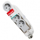 Удлинитель Стандарт 16А 4x2К+З с кабелем 3м бело-серый Legrand