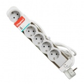 Удлинитель Стандарт 16А 6x2К+З с кабелем 3м бело-серый Legrand