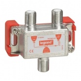 Сплиттер Legrand 2 выхода затухание 4,5дБ 0-2400МГц под F-разъём