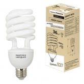 Лампа энергосберегающая НЛ-HS 36W 4000K 230V E27 спираль холодно-белая Народная