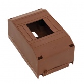 Бокс пластиковый накладной EKF PROxima КМПН 1/4 4 модуля,темное дерево