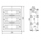 Щит распределительный навесной TDM на 36 модулей (3х12) под дерево Бук