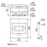 Щит распределительный навесной TDM на 12 модулей под дерево Бук