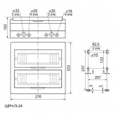 Щит распределительный навесной TDM на 24 модуля (2х12) под дерево Сосна