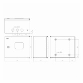 Щит навесной металлический ЭРА SIMPLE ЩМПг (окно)-02 с монтажной панелью (250х300х175) IP54 (электрический шкаф)