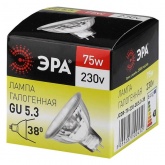 Лампа галогенная ЭРА JCDR MR16 75W 230V GU5.3 CL софит нейтральный (5055287100450)