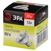 Лампа галогенная ЭРА MR11 20W 12V GU4 30° CL софит нейтральный (5055287100276)