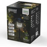 Светильник садовый Gauss на солнечных батареях 1W 4200K H480mm D150mm IP44