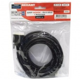 Шнур Rexant HDMI-DVI-D gold 5М с фильтрами